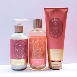 Bath & Body Works HEIRLOOM ROSE Body Cream, Body Lotion, Body Wash (3 pcs)